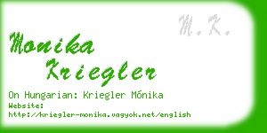 monika kriegler business card