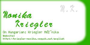 monika kriegler business card